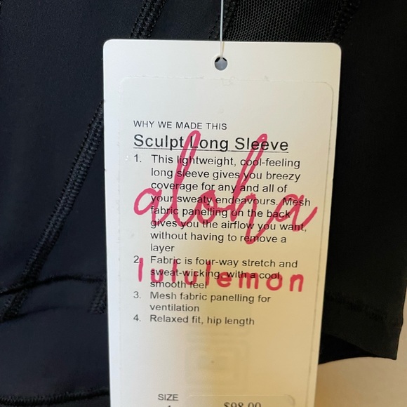 Lululemon Hawaii Edition sculpt long sleep , sold out and no long make it!! - Picture 3 of 8